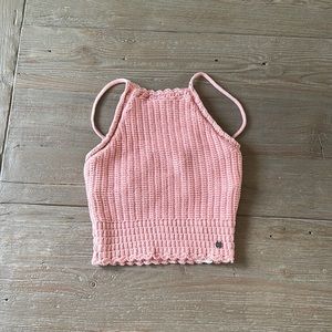 Hollister halter tank top crochet size XS